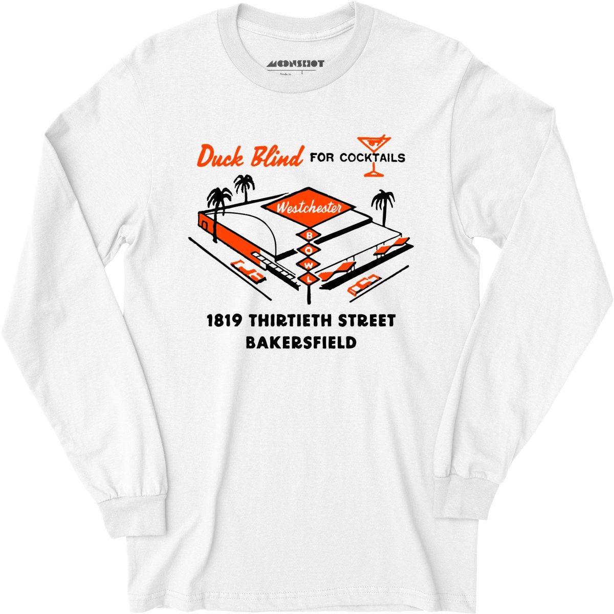 Westchester Bowl v2 - Bakersfield, CA - Vintage Bowling Alley - Long Sleeve T-Shirt