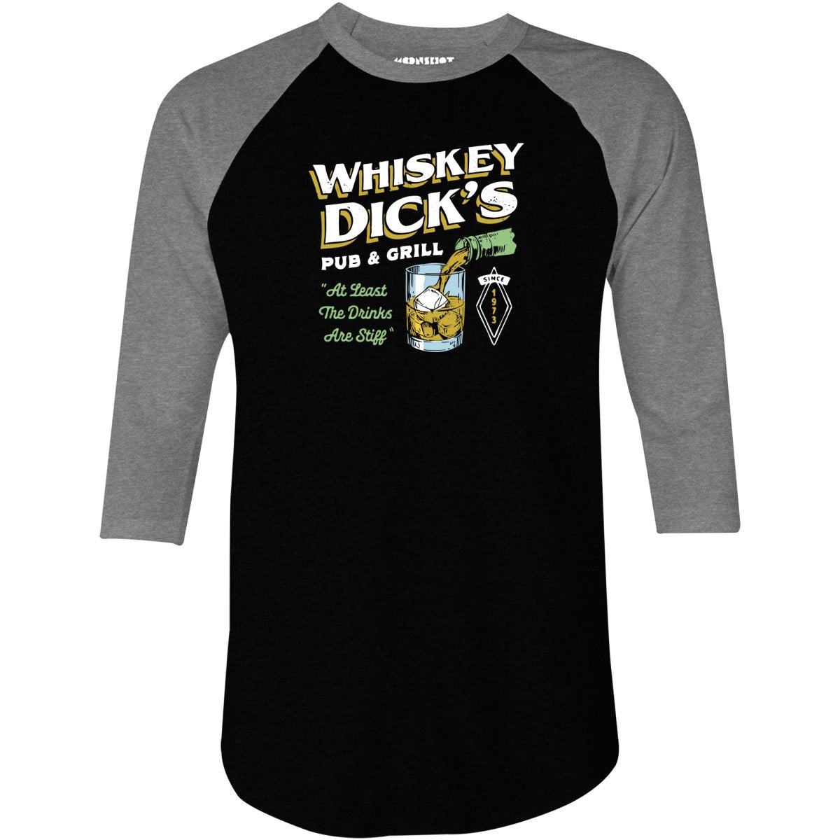 Whiskey Dick's Pub & Grill - 3/4 Sleeve Raglan T-Shirt