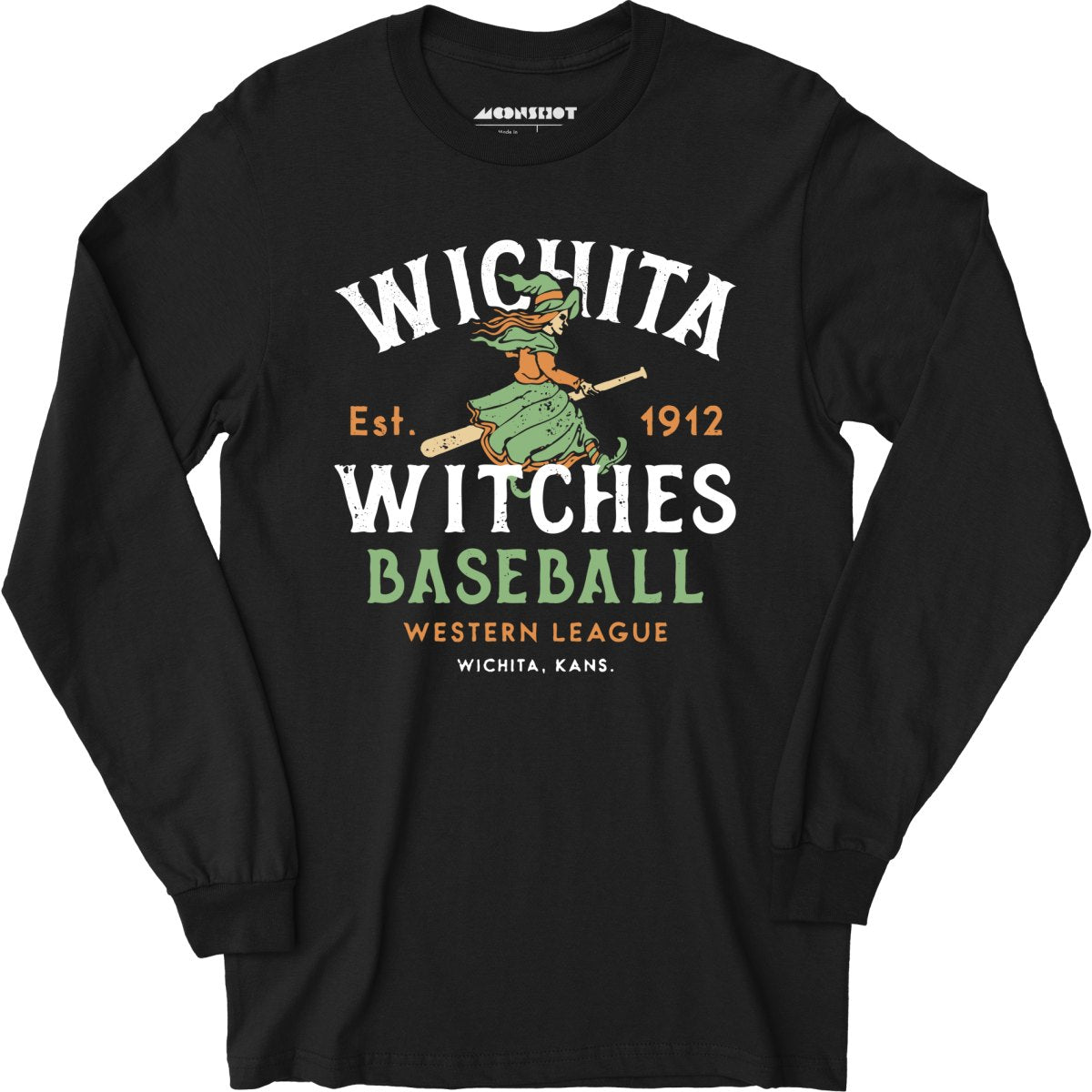 Wichita Witches - Kansas - Vintage Defunct Baseball Teams - Long Sleeve T-Shirt