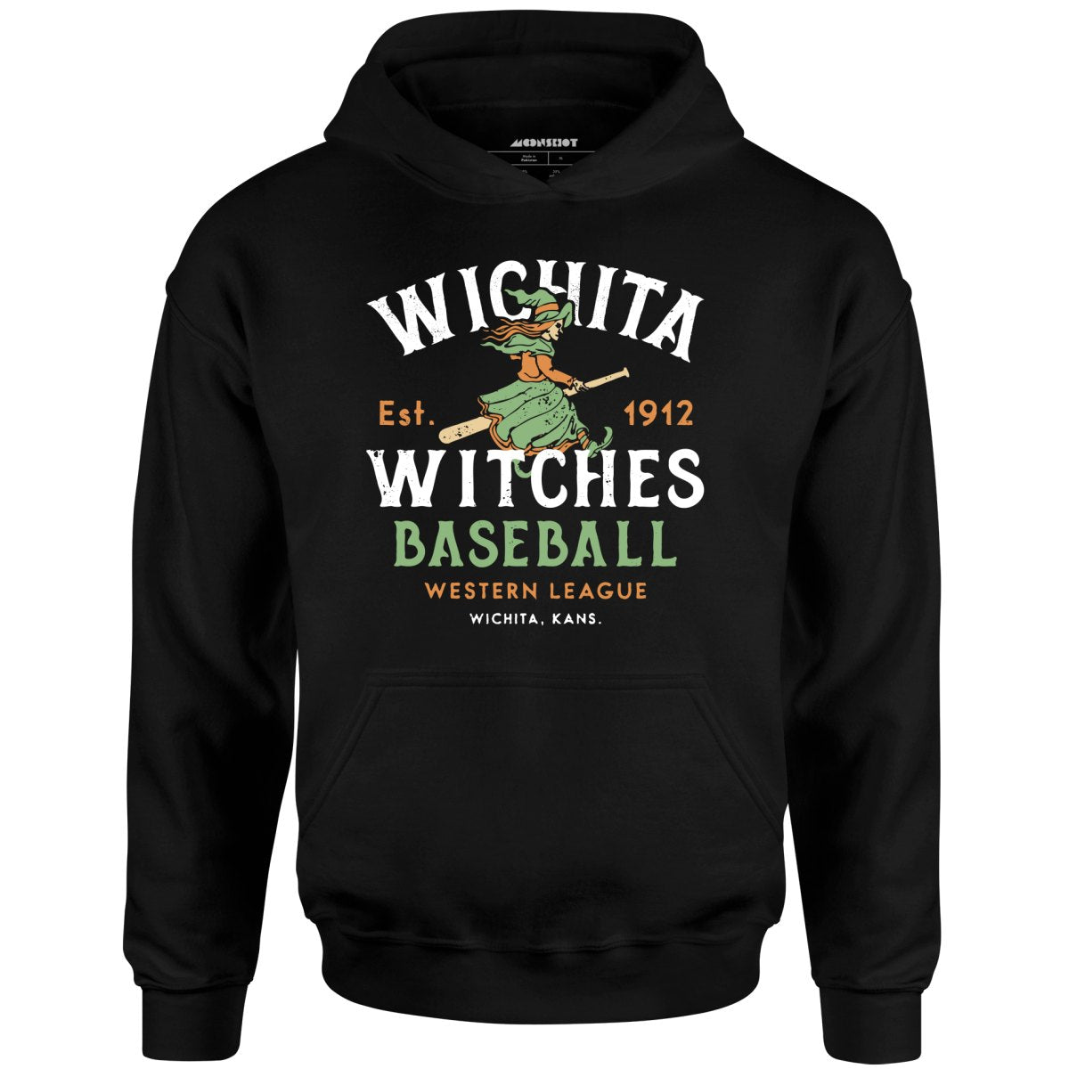 Wichita Witches - Kansas - Vintage Defunct Baseball Teams - Unisex Hoodie