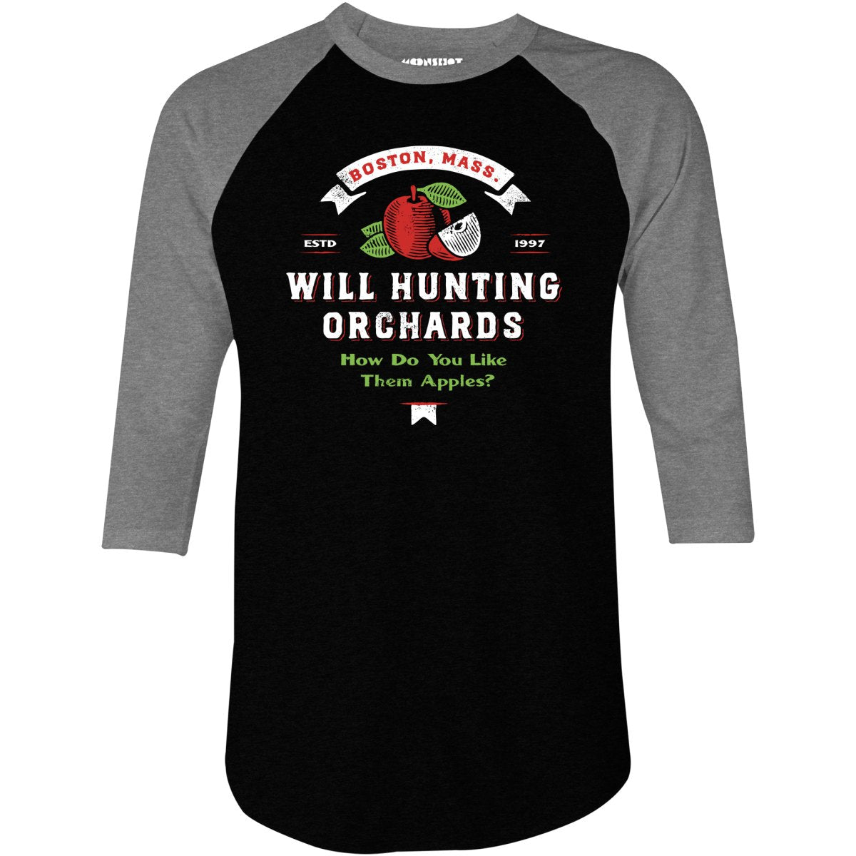 Will Hunting Orchards - 3/4 Sleeve Raglan T-Shirt
