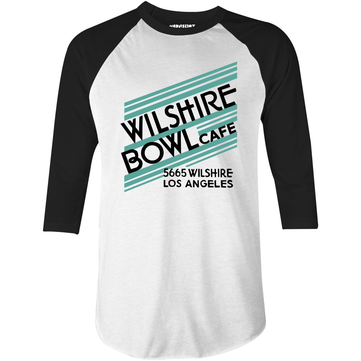 Wilshire Bowl Cafe - Los Angeles, CA - Vintage Restaurant - 3/4 Sleeve Raglan T-Shirt