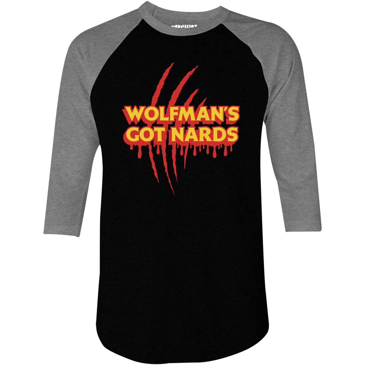 Wolfman's Got Nards - 3/4 Sleeve Raglan T-Shirt