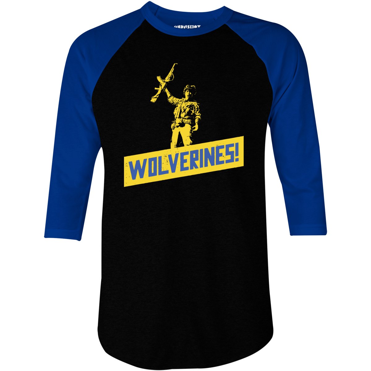 Wolverines Support Ukraine - 3/4 Sleeve Raglan T-Shirt