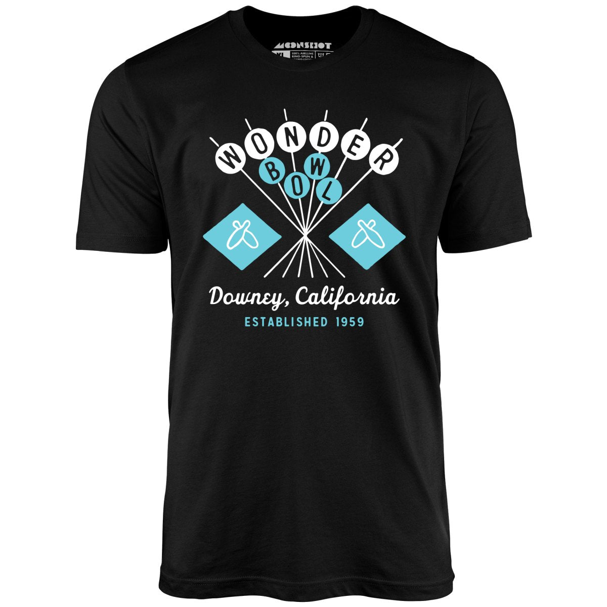 Wonder Bowl - Downey, CA - Vintage Bowling Alley - Unisex T-Shirt