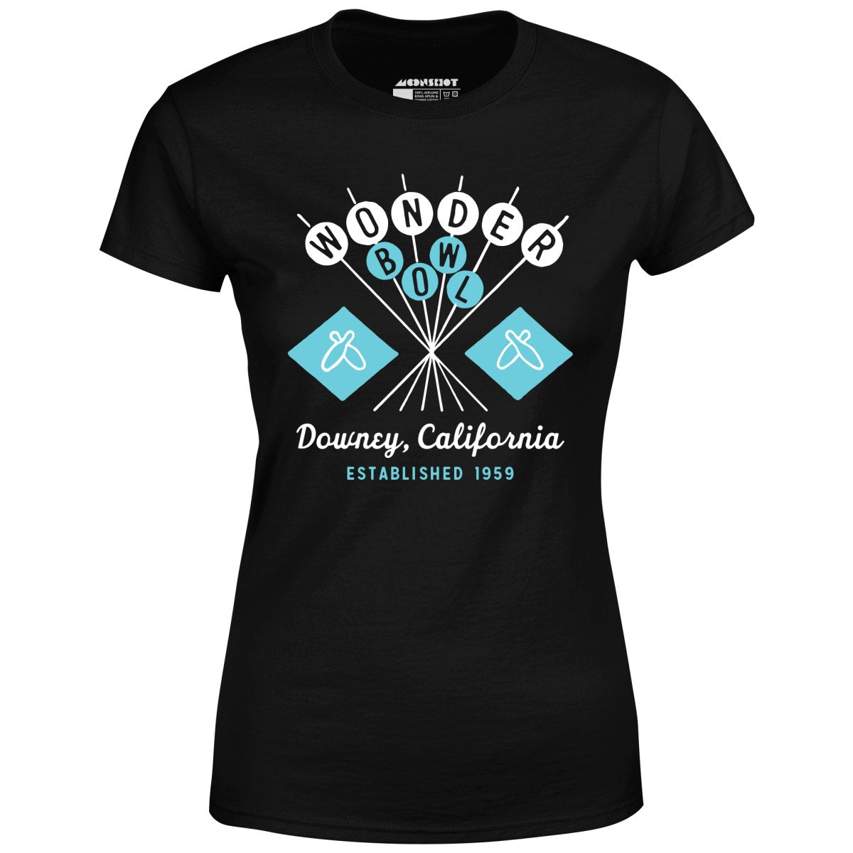 Wonder Bowl - Downey, CA - Vintage Bowling Alley - Women's T-Shirt