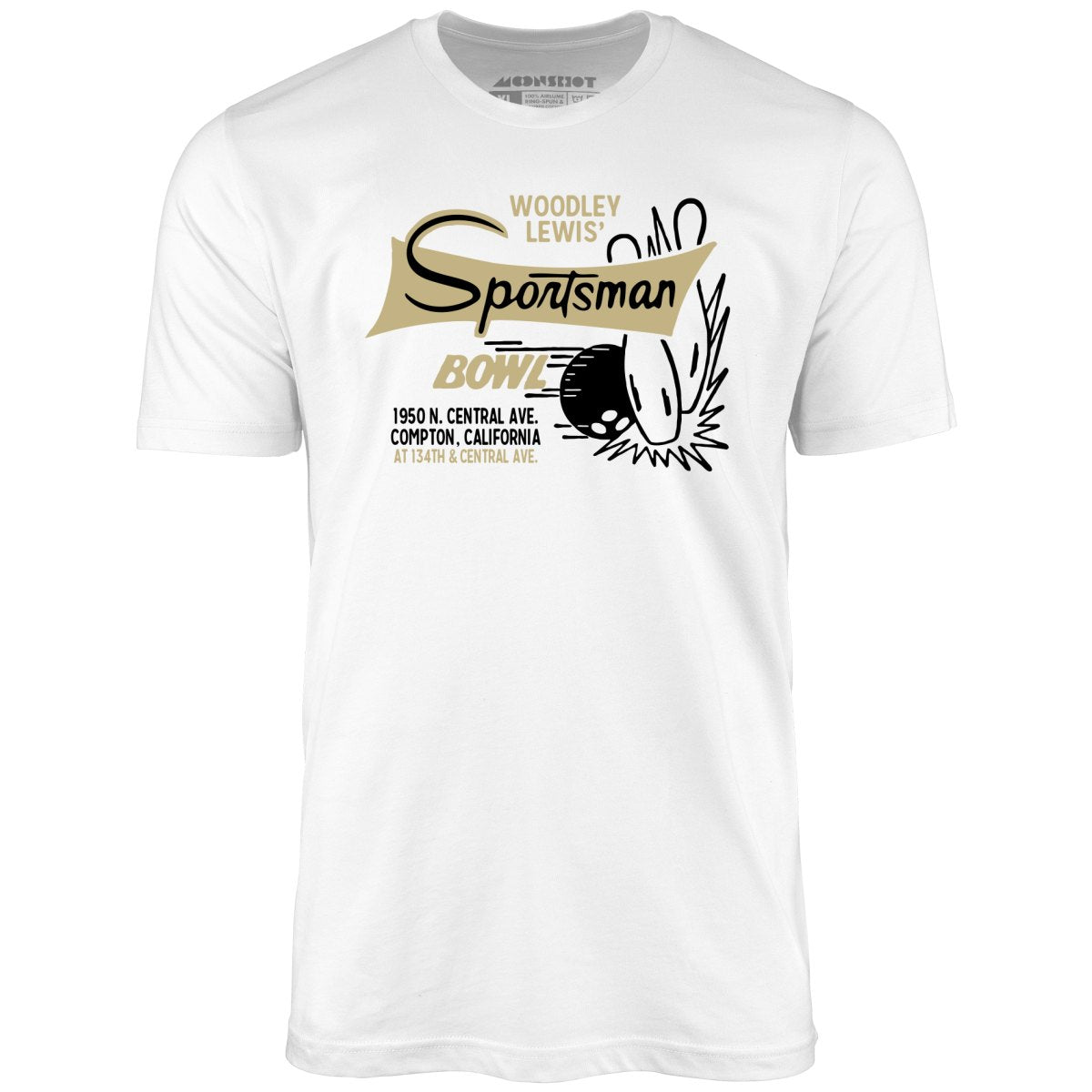 Woodley Lewis Sportsman Bowl - Compton, CA - Vintage Bowling Alley - Unisex T-Shirt