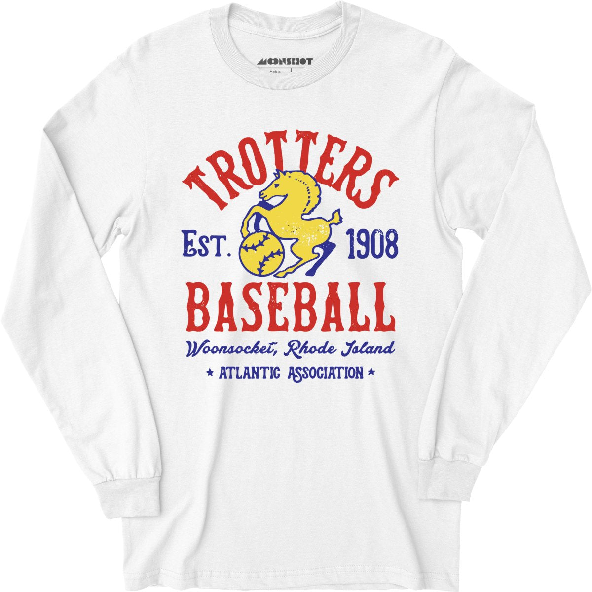 Woonsocket Trotters - Rhode Island - Vintage Defunct Baseball Teams - Long Sleeve T-Shirt