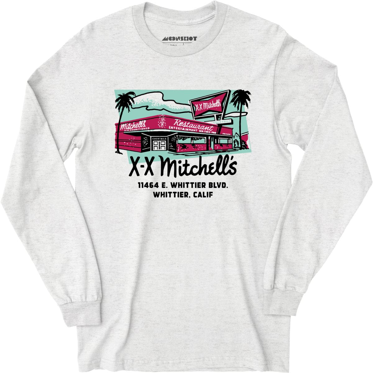 X-X Mitchell's - Whittier, CA - Vintage Restaurant - Long Sleeve T-Shirt