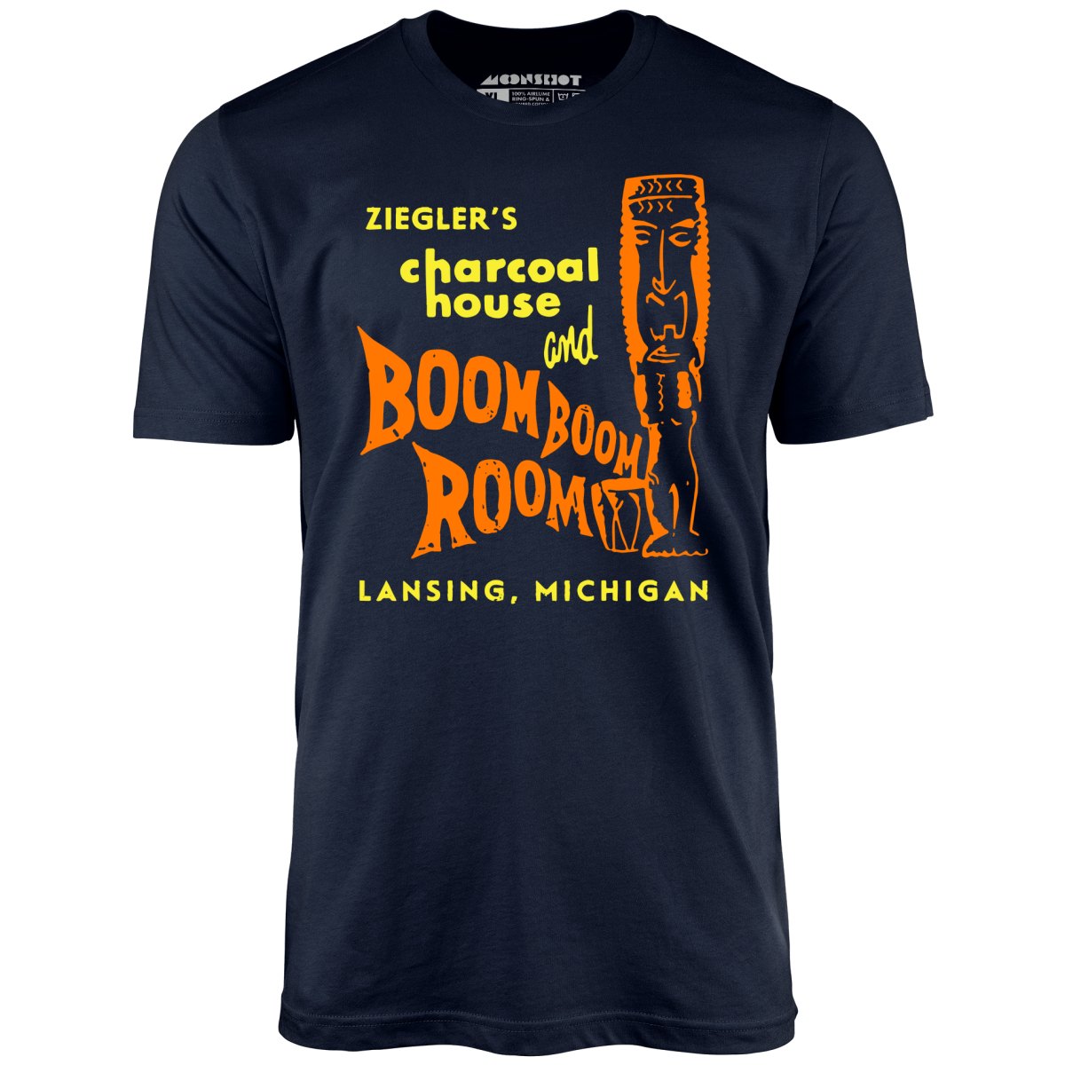 Ziegler's Charcoal House & Boom Boom Room - Lansing, MI - Vintage Tiki Bar - Unisex T-Shirt