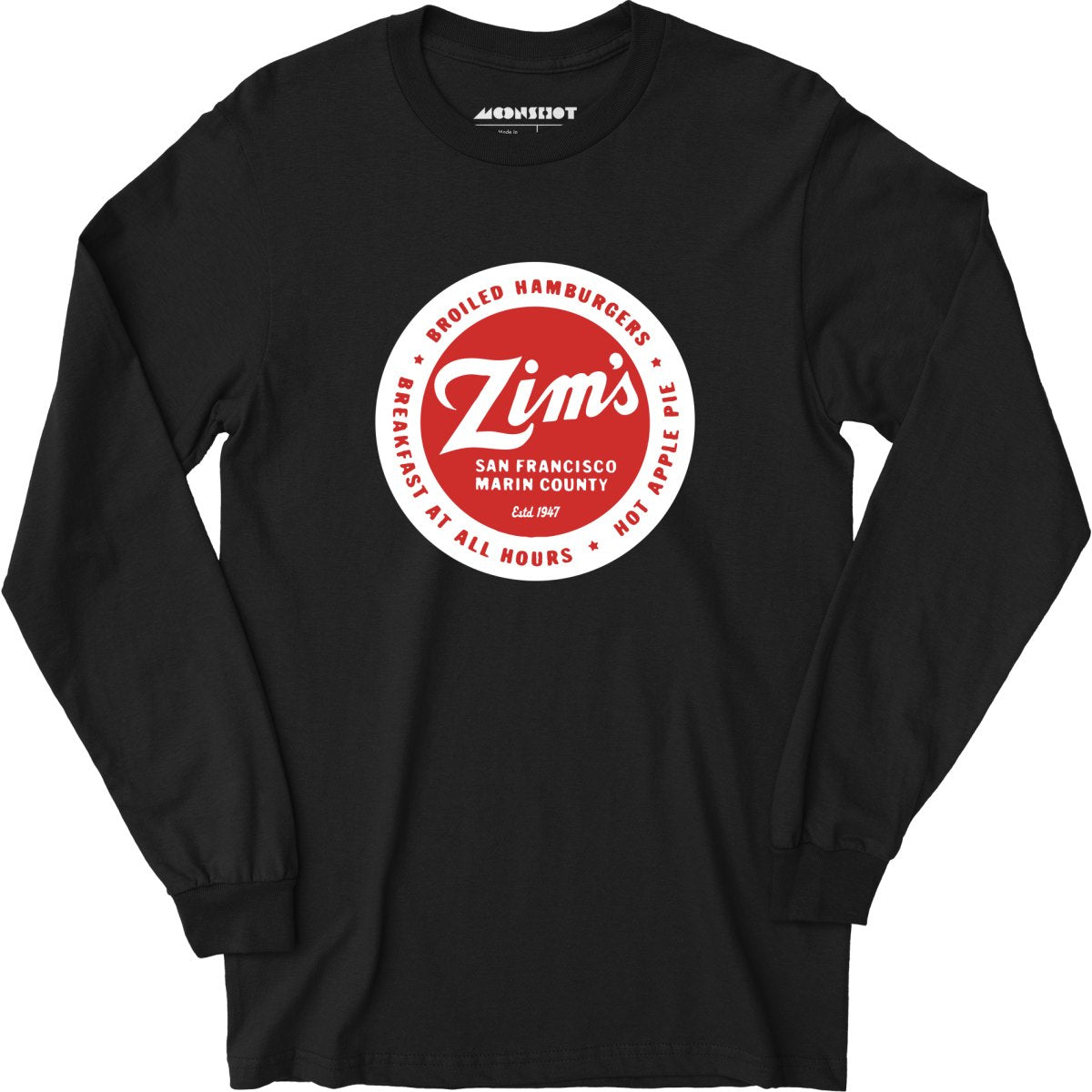 Zim's Hamburgers - San Francisco, CA - Vintage Restaurant - Long Sleeve T-Shirt