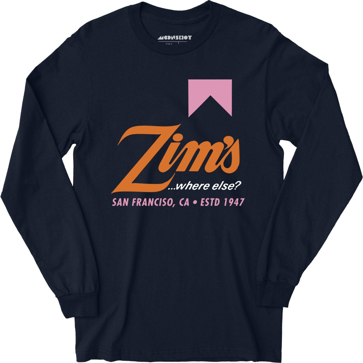Zim's Hamburgers v3 - San Francisco, CA - Vintage Restaurant - Long Sleeve T-Shirt