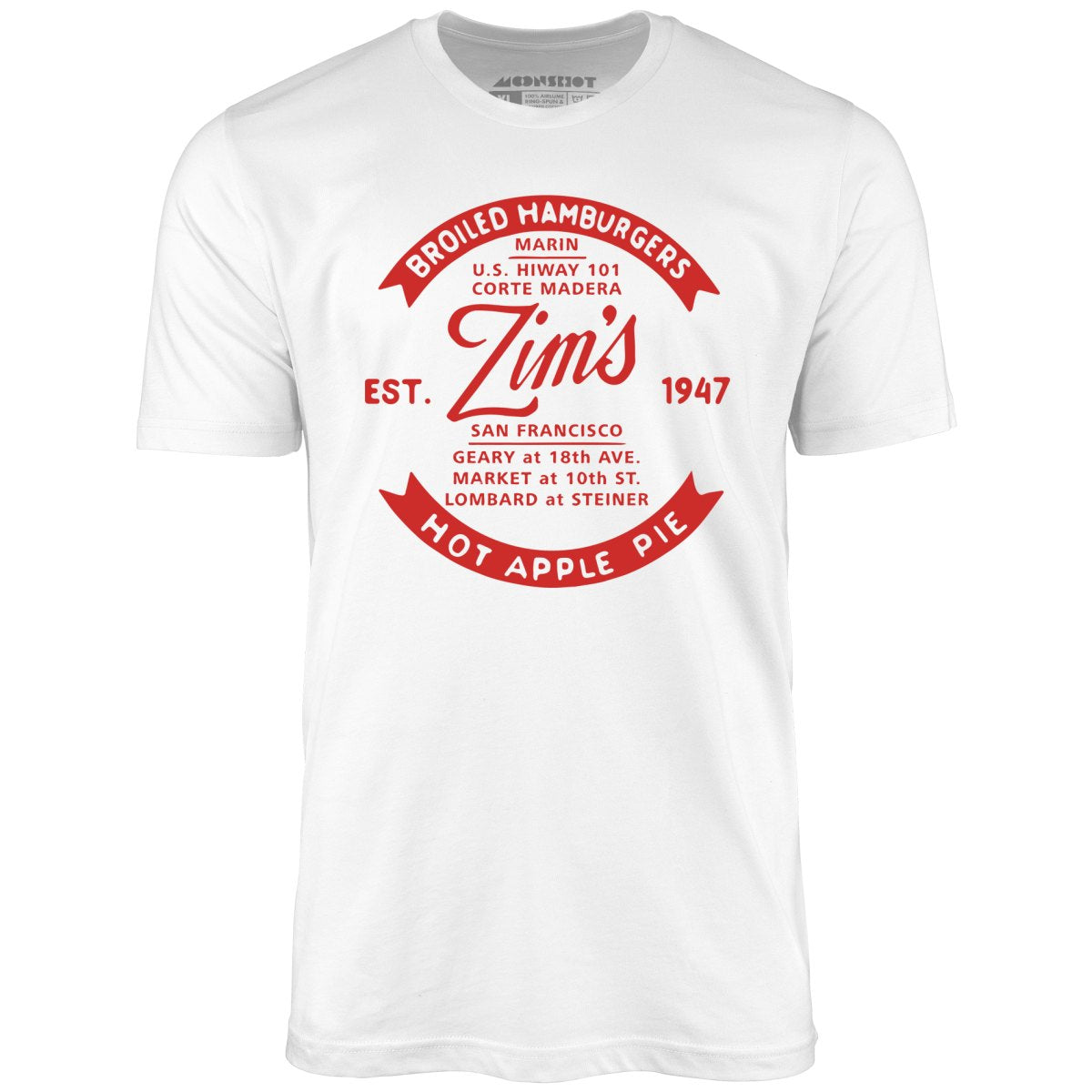 Zim's Hamburgers v4 - San Francisco, CA - Vintage Restaurant - Unisex T-Shirt