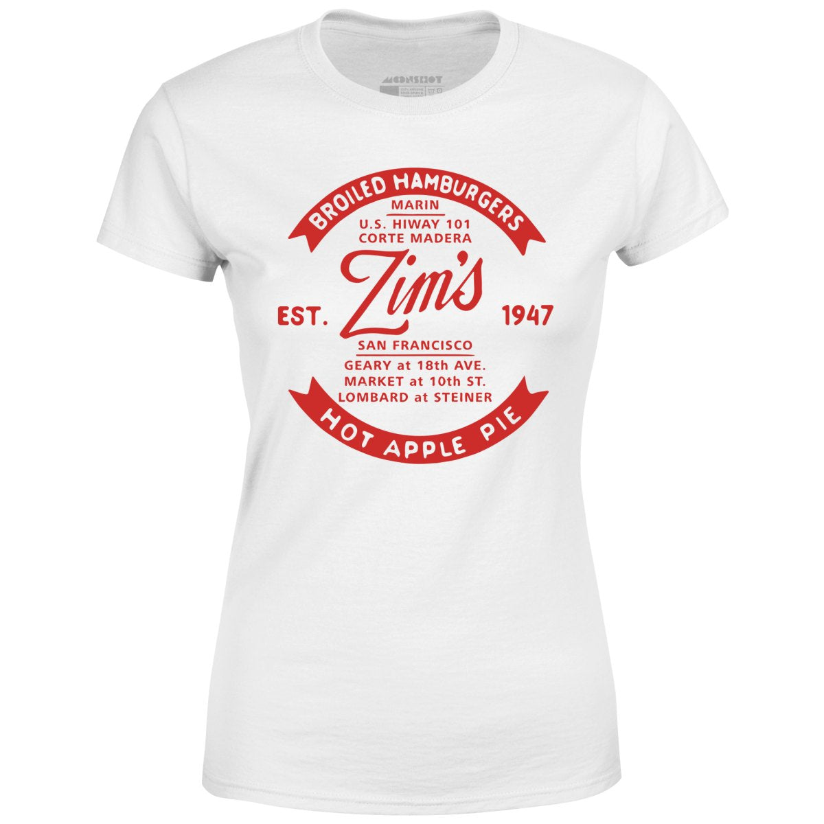 Zim's Hamburgers v4 - San Francisco, CA - Vintage Restaurant - Women's T-Shirt
